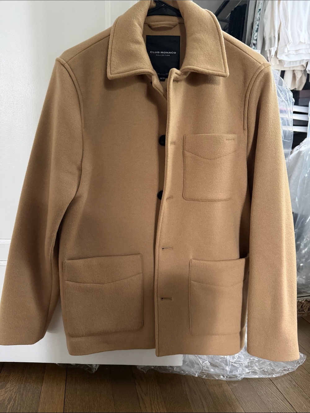 Club Monaco Men's Camel/Tan Wool Pea Coat